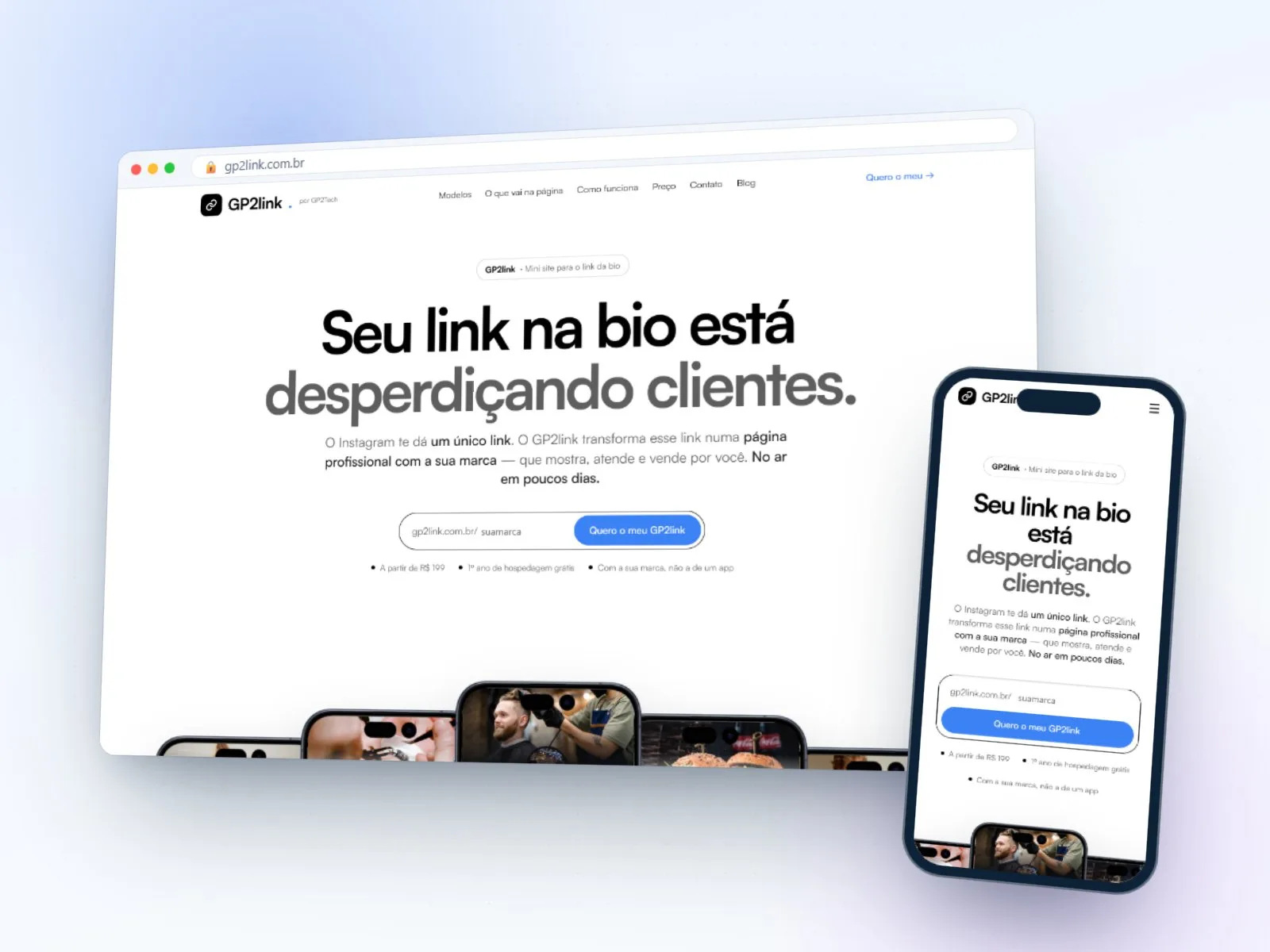 Gp2link · site do produto — projeto gp2tech