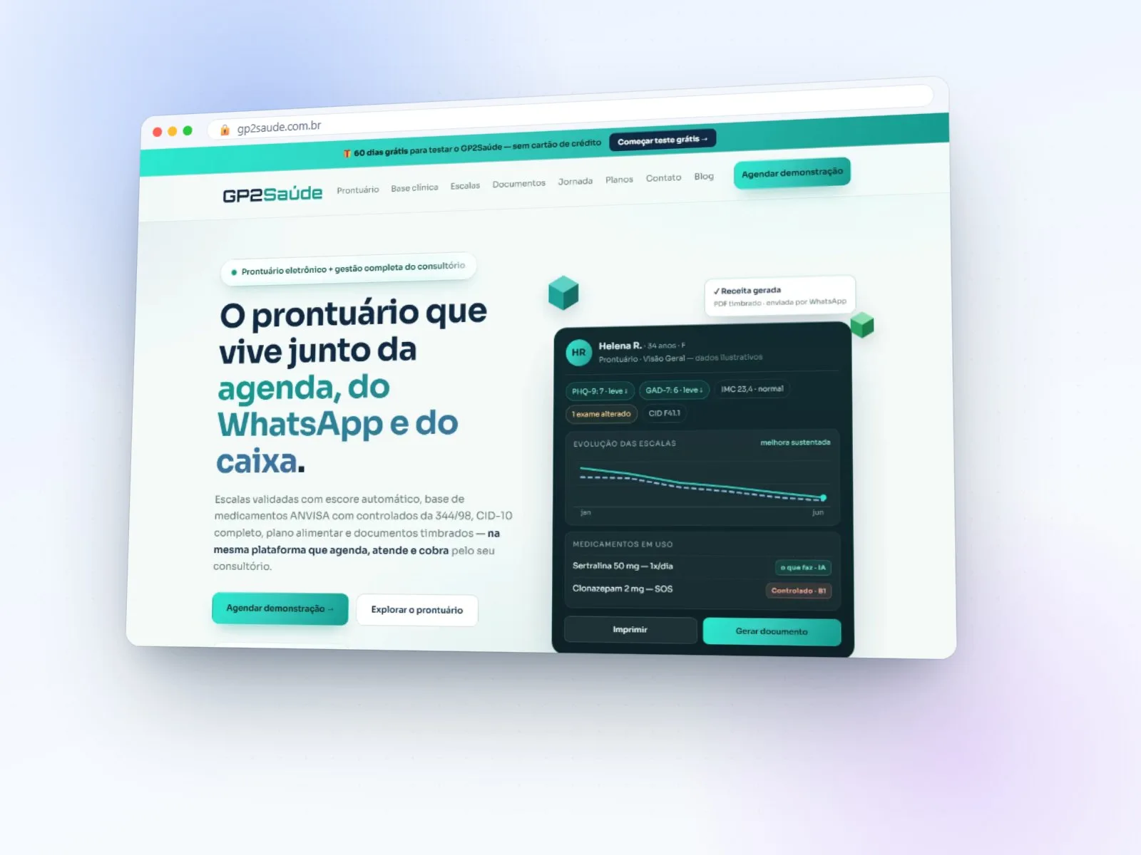 Gp2saúde · site do produto — projeto gp2tech