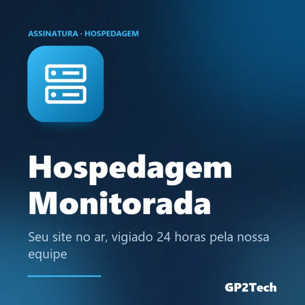 Capa: hospedagem monitorada — site vigiado 24 horas